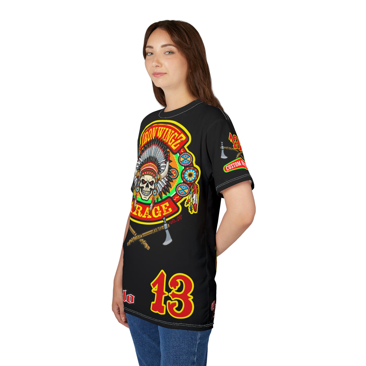 Iron Wingz Garage HiViZ Motorcycle Rider Super Tee