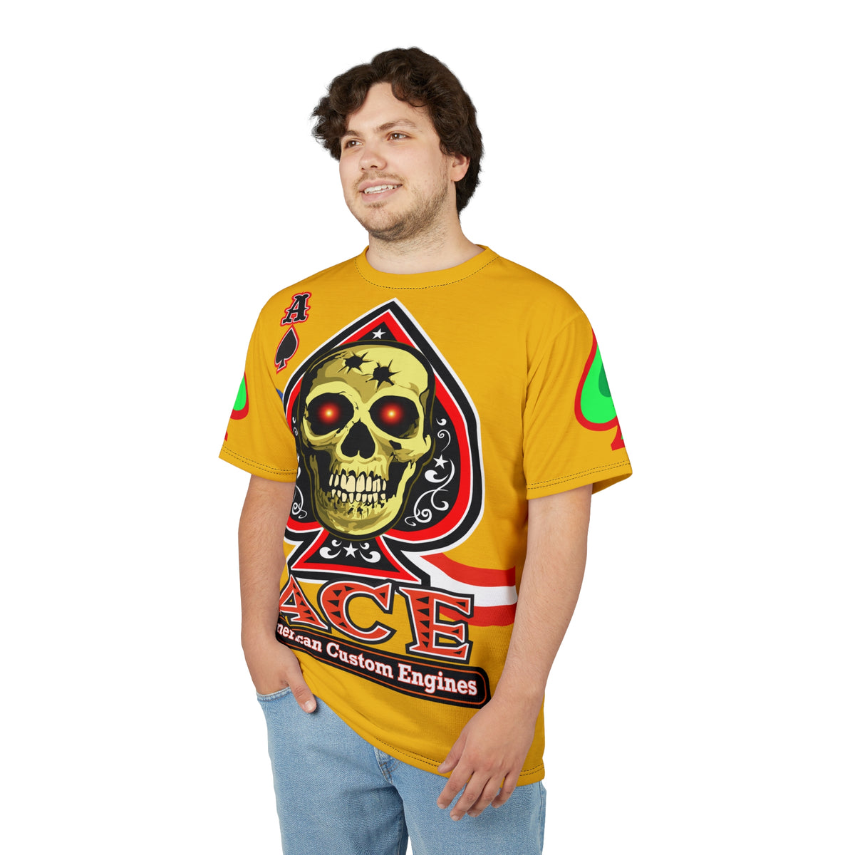 American Custom Engines ACE - Special Lumina Green  Ace of Spades Death Card High visibility Graphics