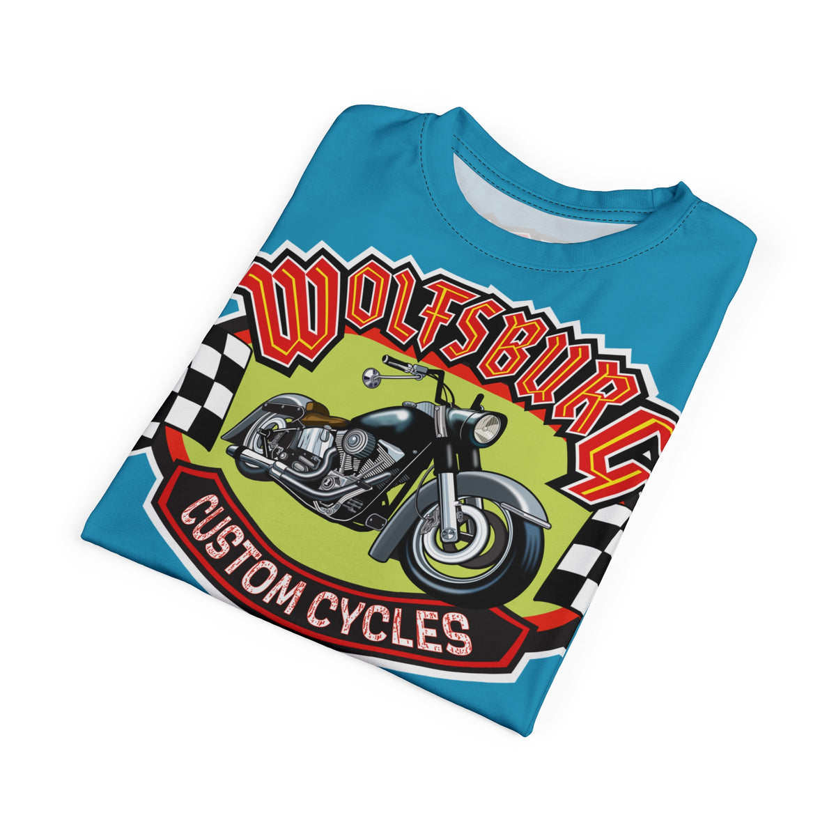 Wolfsburg Custom Cycles HiViz High Comfort Motorcycle Riders Super Tee