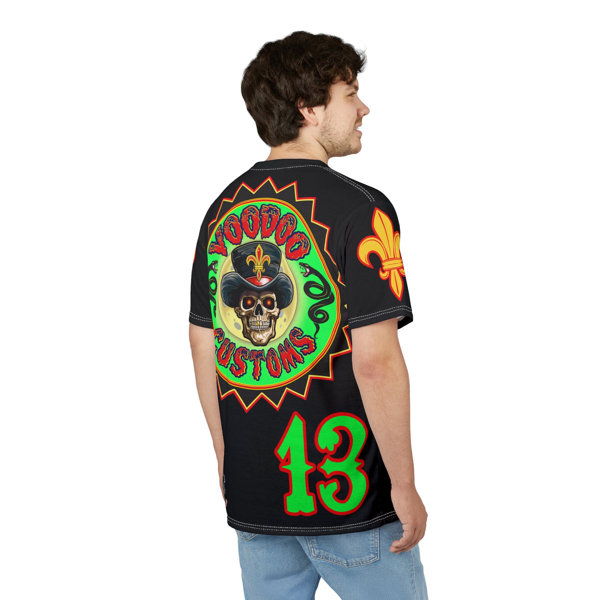 VooDoo Customs Skull & Fleur-de-Lis Unisex Graphic Tee