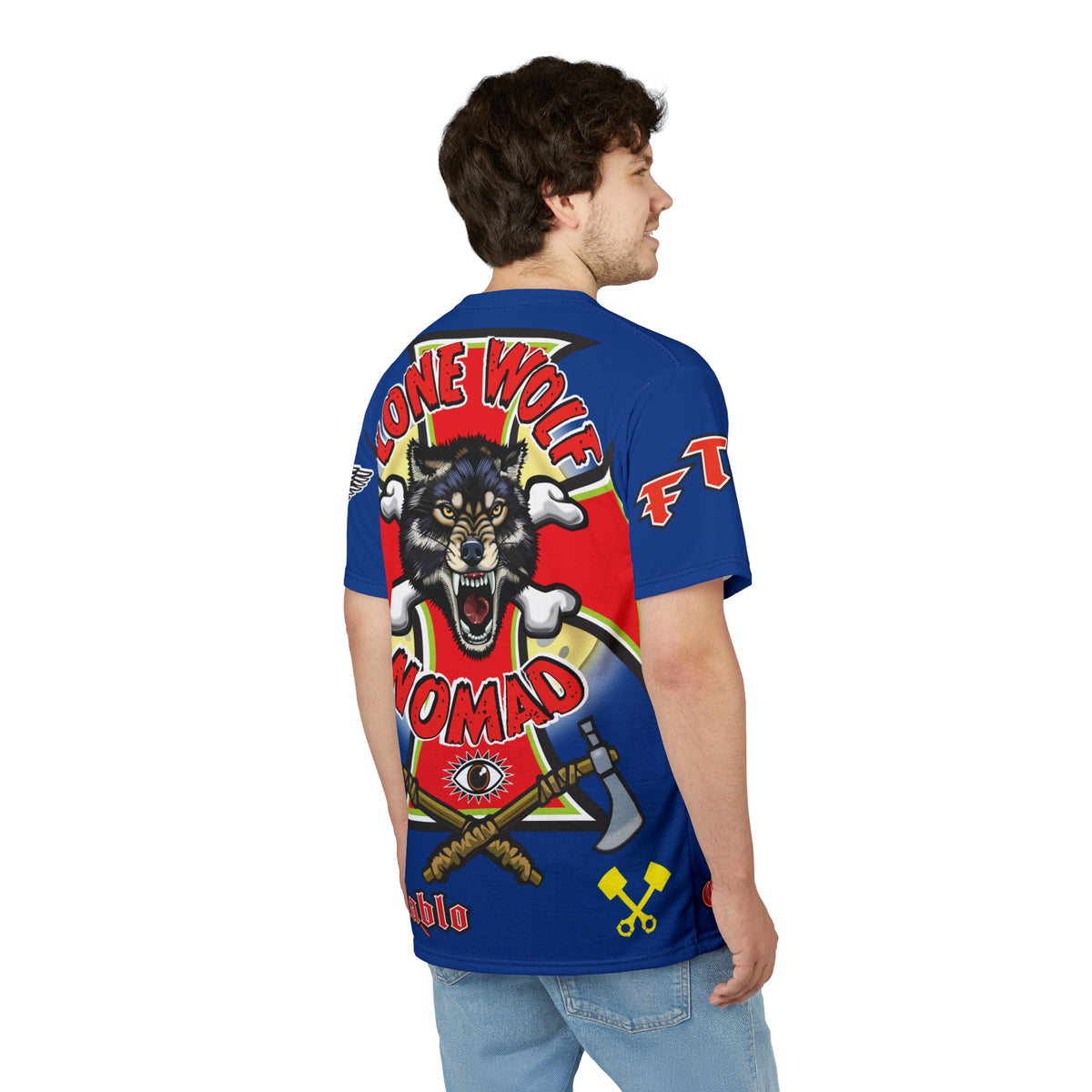 Lone Wolf Nomad HiViz Super Tee - For The Independent No Club Bikers For Life