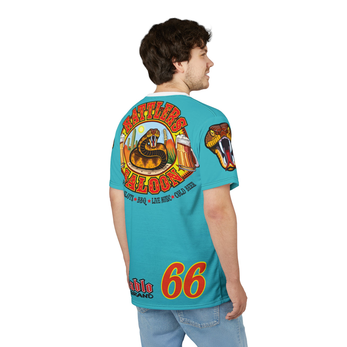 Rattlers Saloon  SUPER TEE — Vintage Biker 66 Graphic Shirt