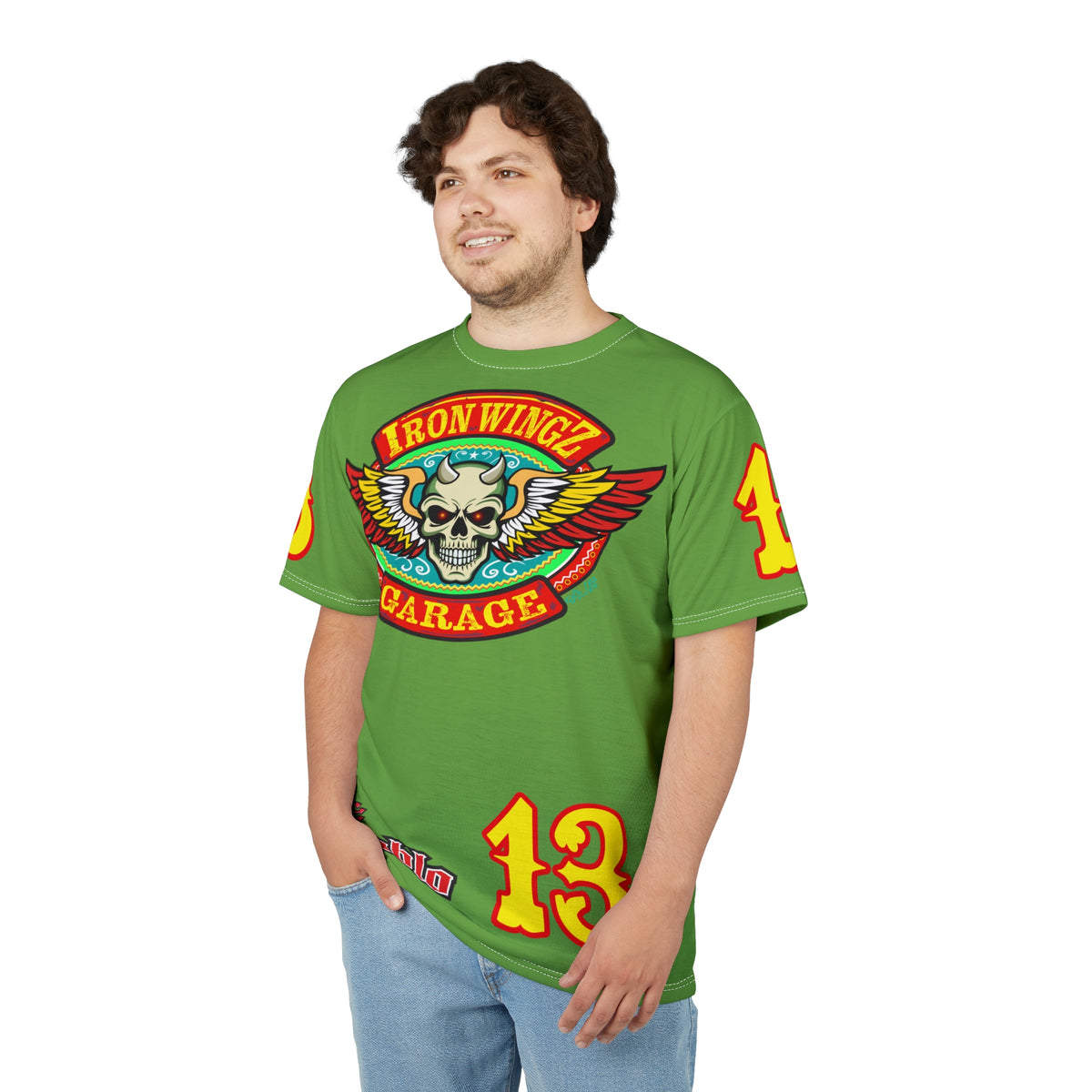 Iron Wingz Garage HiViz Super T - Hardcore Motorcycle Riders Cut- Soylent Green  ( Limited Edition )