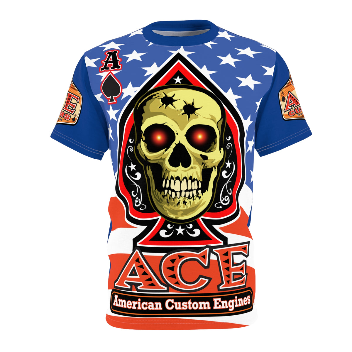 American Custom Engines ACE - Special Lumina Green  Ace of Spades Death Card High Visibility Graphics