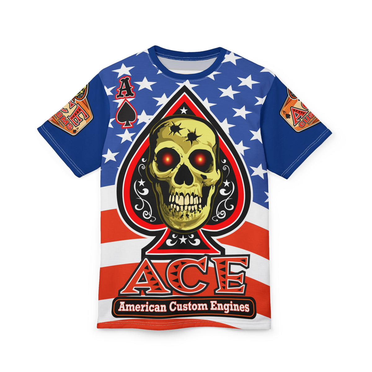 American Custom Engines ACE - Special Lumina Green  Ace of Spades Death Card High Visibility Graphics