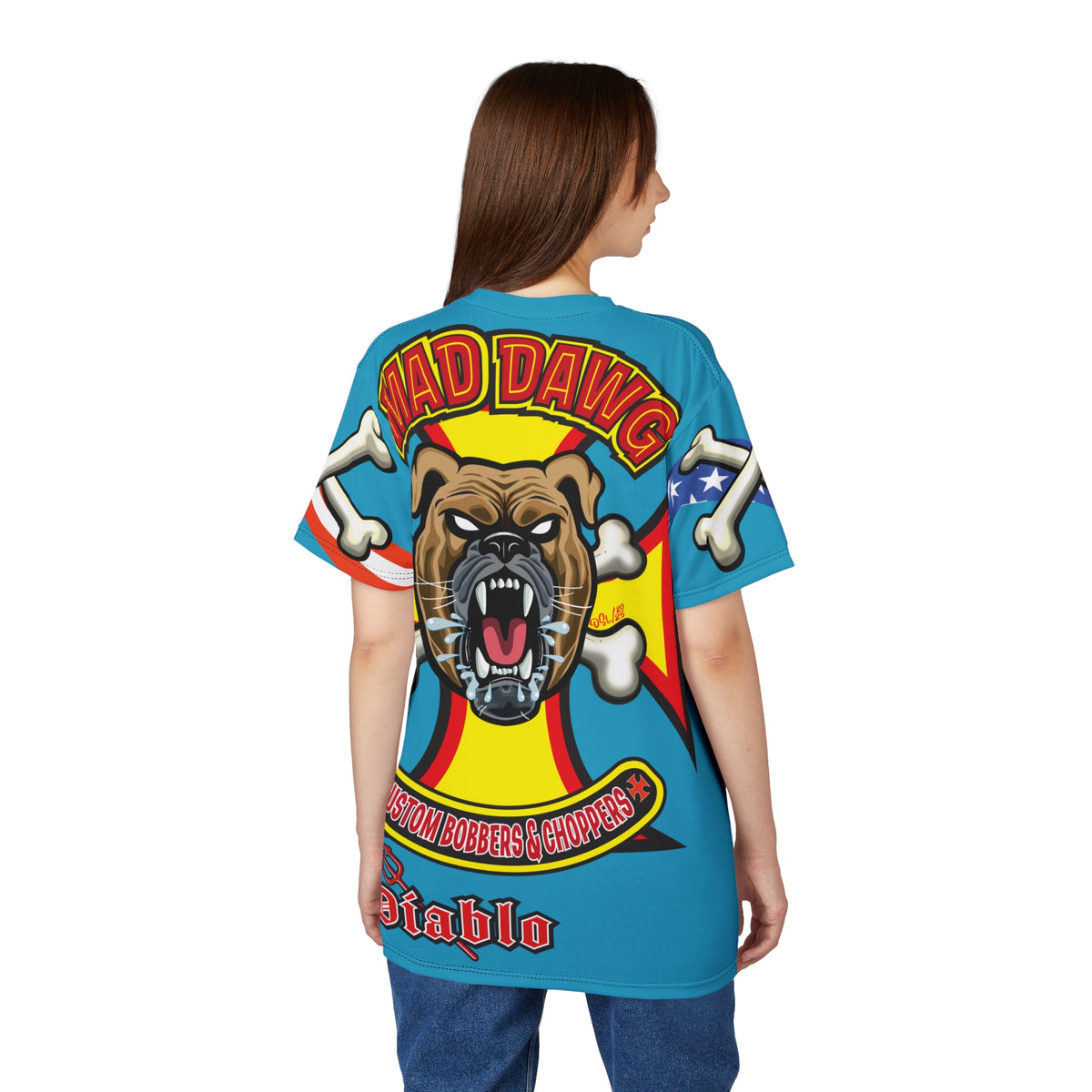 Mad Dawg Customs, Edgy Motorcycle Apparel, HiViz Custom Riding TEE, Rebel Fashion, Biker Style