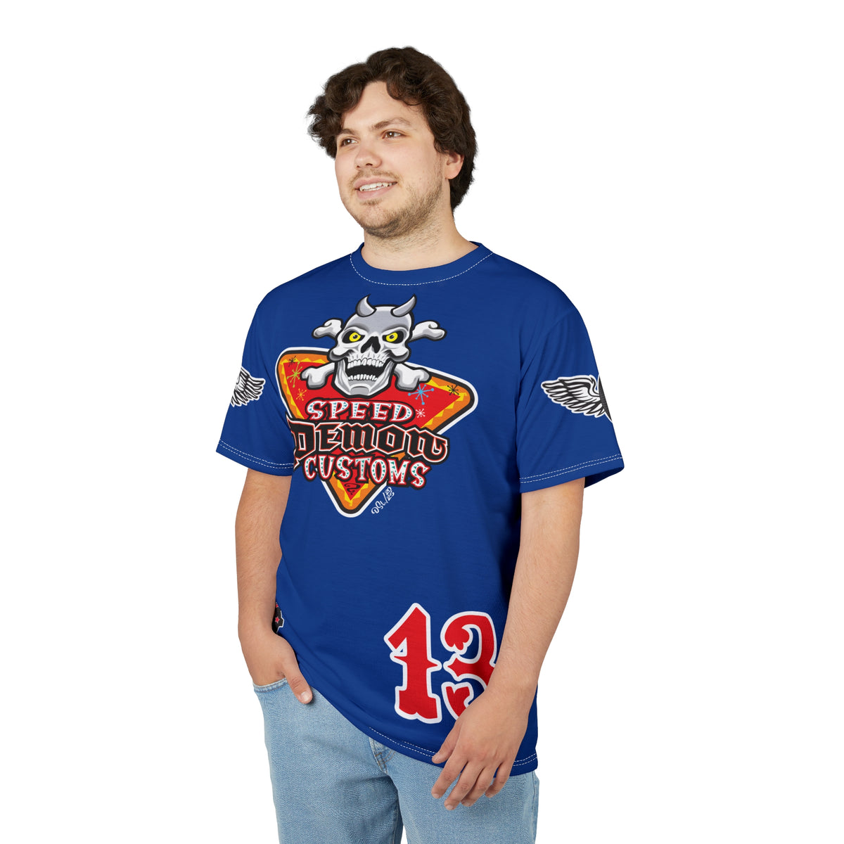 SRT Speed Demon Customs Spectacular  Super Riding Tee - Devilishly Demented Bold Biker Design