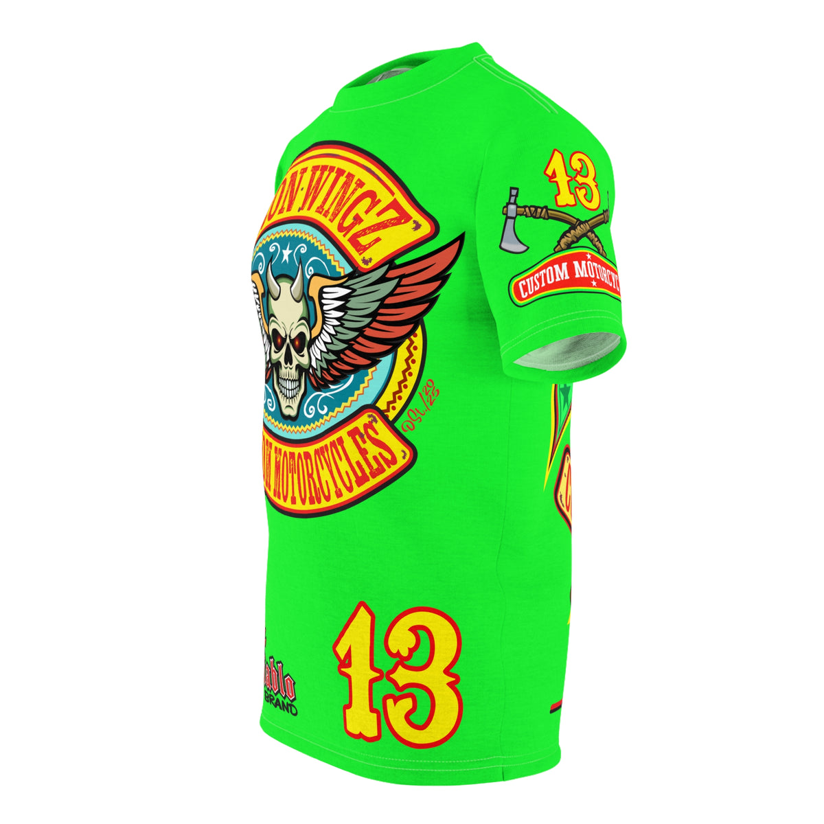 Very Special Iron Wingz Garage HiViZ  Lumina Motorcycle Rider Super Tee