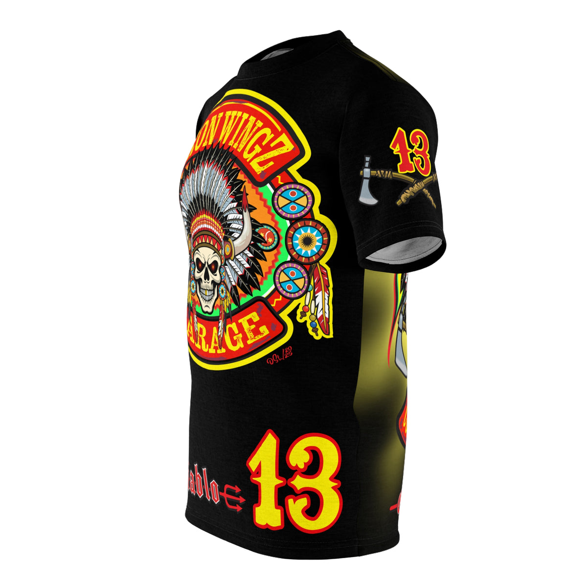 Iron Wingz Garage HiViZ Motorcycle Rider Super Tee