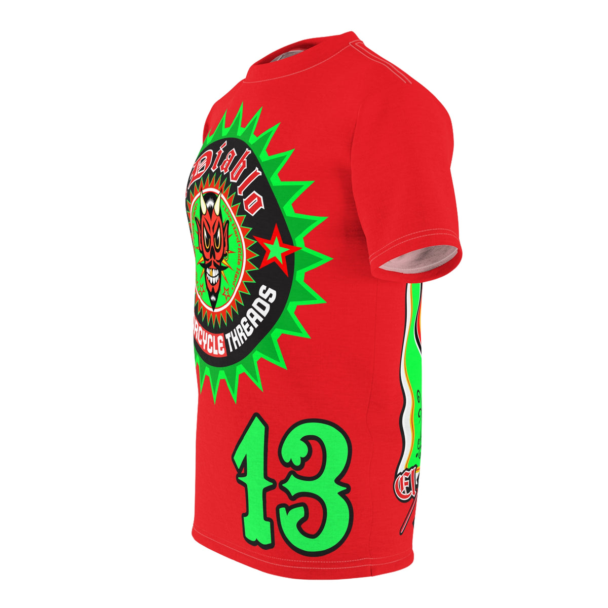 El Diablo Brand Unisex HiViz Motorcycle Riding Super Tee