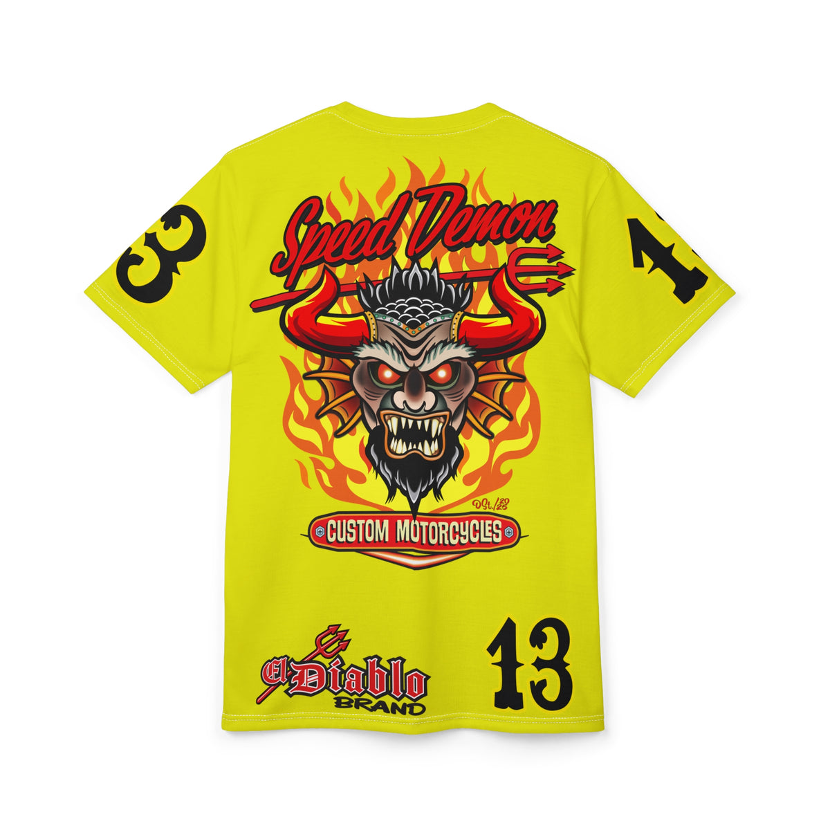 Demon Custom   Banana Rama HiViZ Super Tee — Extreme Edgy Graphics - Bad Attitude Custom Biker Riding Gear