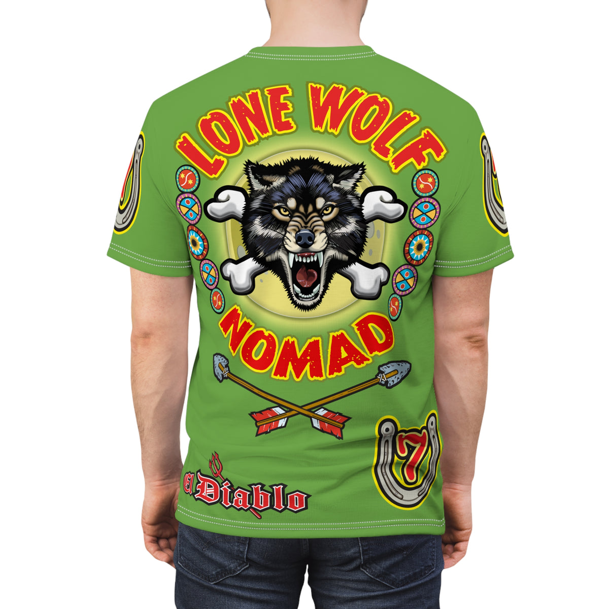 Lone Wolf Nomad HiViz Super Tee - Special Design for Independent No Club Riders