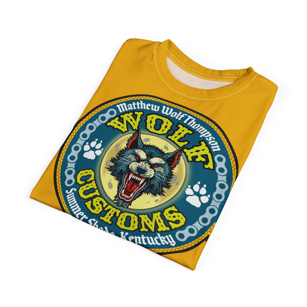 MWT Wolf Customs '66 Graphic Super  Tee — Retro Motorcycle Club Shirt The Best Biker Riding Tee EVER !!!