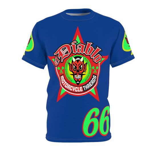 El Diablo Motorcycle Threads - Unisex Cut & Sew Tee - HiViz Color - Edgy Graphic Tee for Bikers
