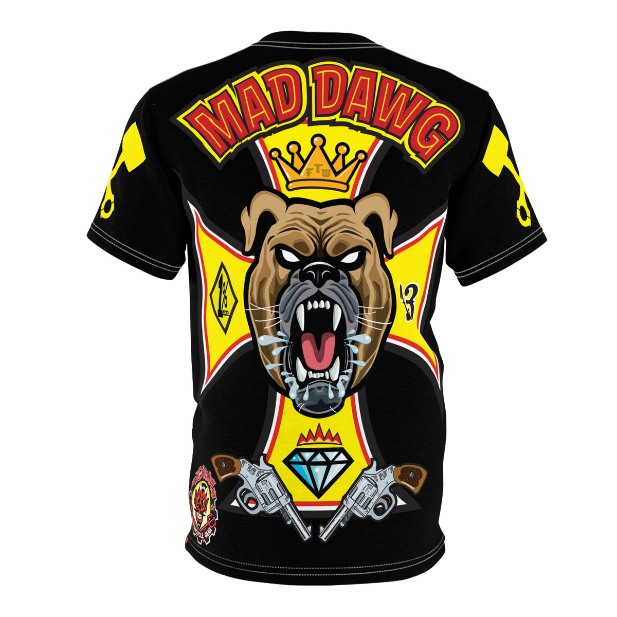 Mad Dawg Customs HiViz Americana - Motorcycle Riders Super Tee