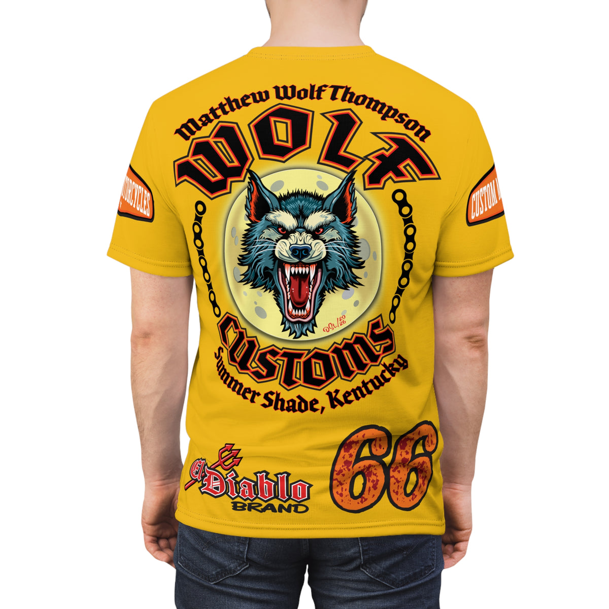 MWT Wolf Custom Motorcycles Super Tee — Viciously Cool High Performance Motorcycle Riding Shirt