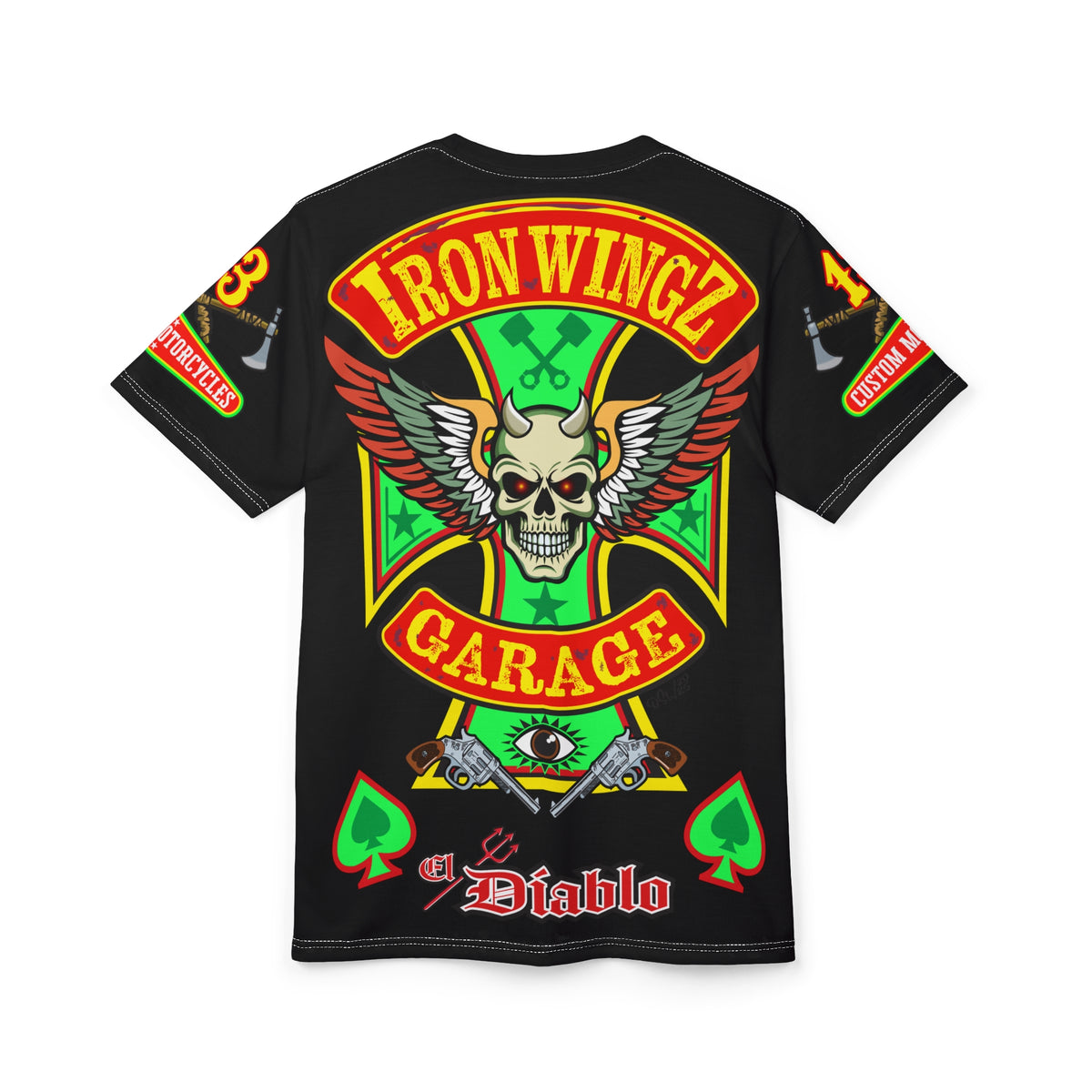Iron WingZ Customs HiViz High Performance Motorcycle Riding Super Tee