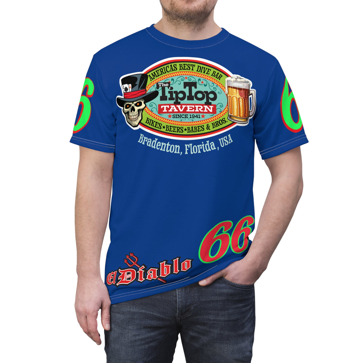 Tip Top Tavern Ace of Spades Super Tee - America's Best Dive Bar - Bikes Beers Babes & Bros.