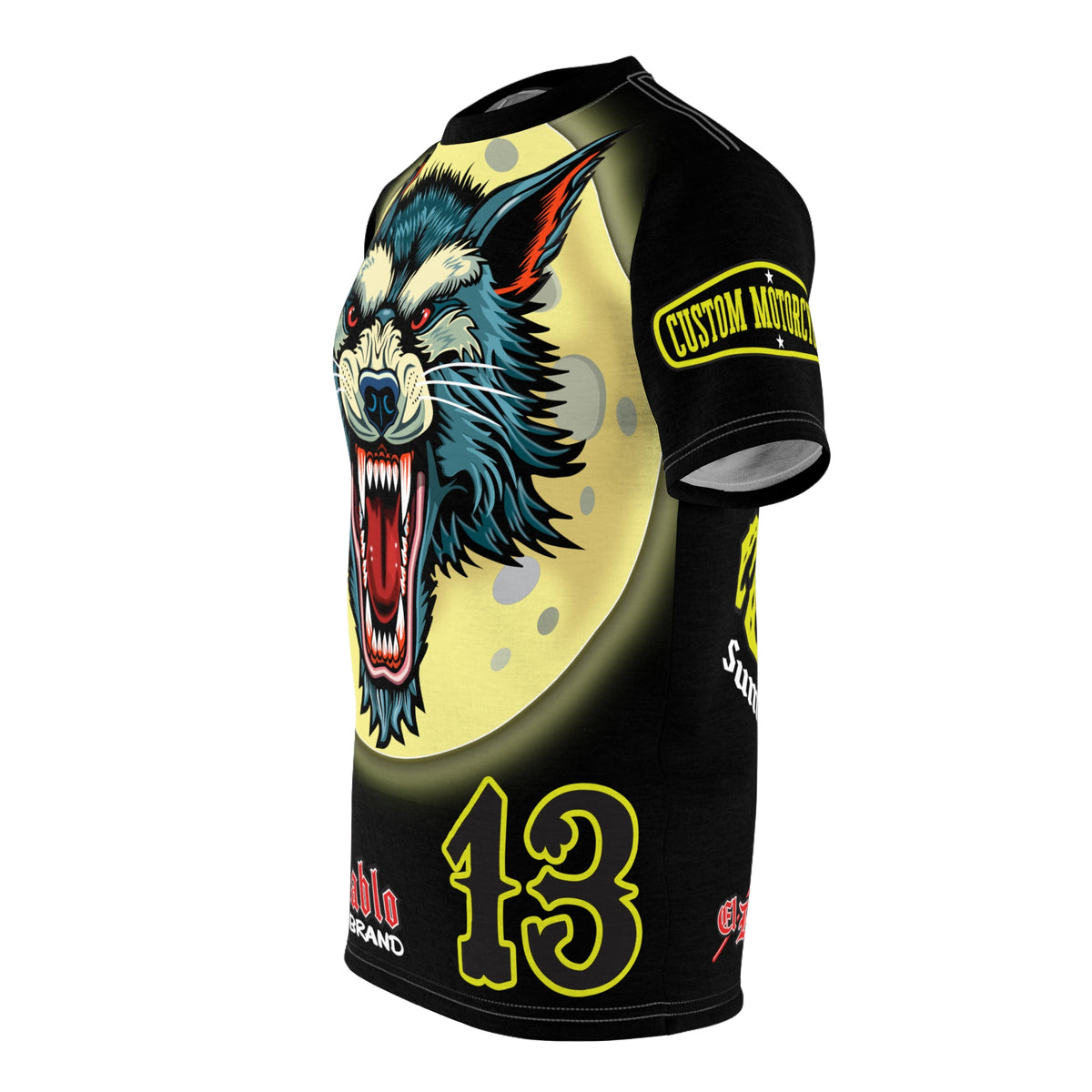 MWT Wolf Customs  INTIMIDATOR SPECIAL EDITIOM  13 Black & XLWOLF Graphics- Super Riding Tee — Retro Motorcycle Club Shirt, The Best Biker Riding Tee EVER !!!