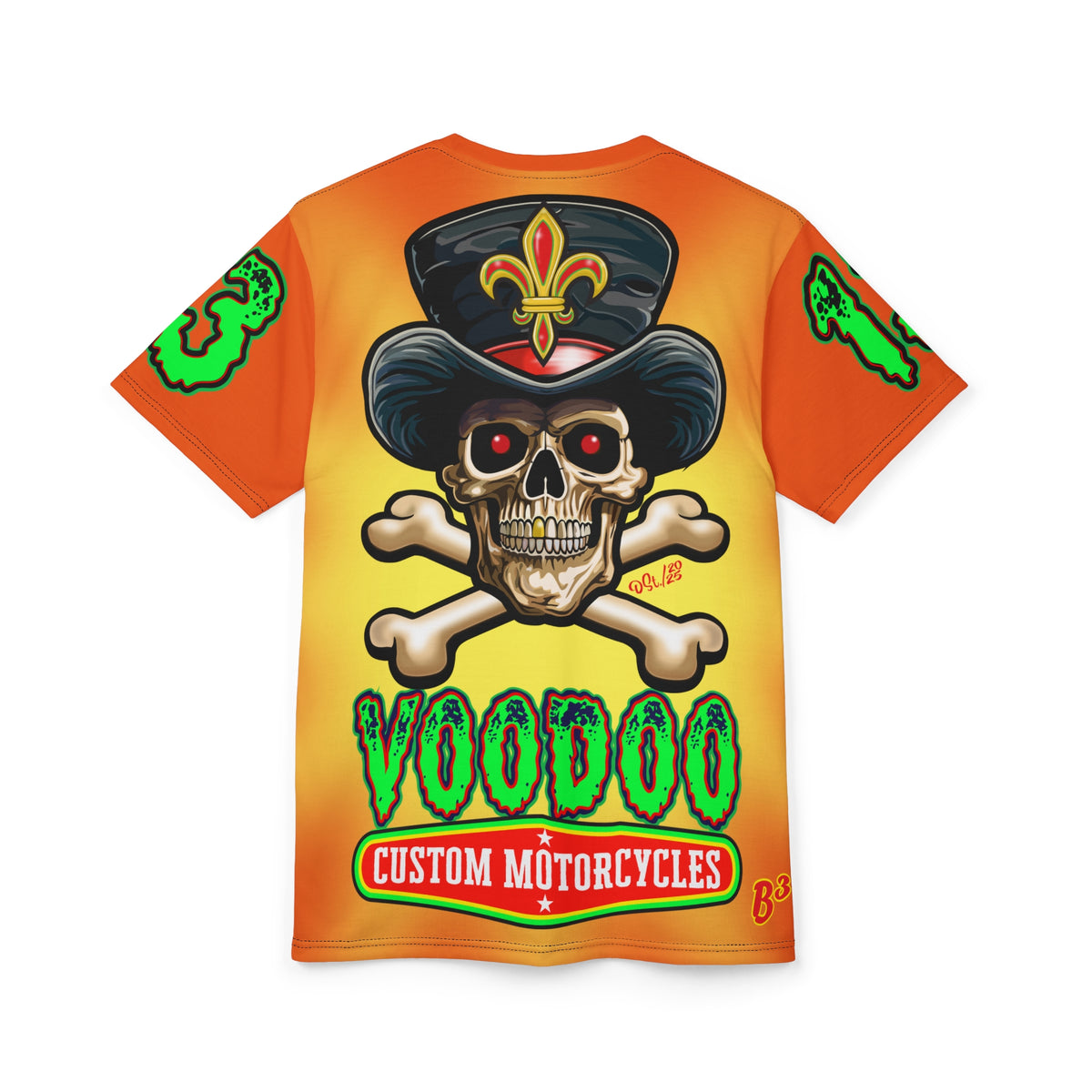 VooDoo Customs Angry Orange Tie Dye Yelo Blast HiViz Super Tee