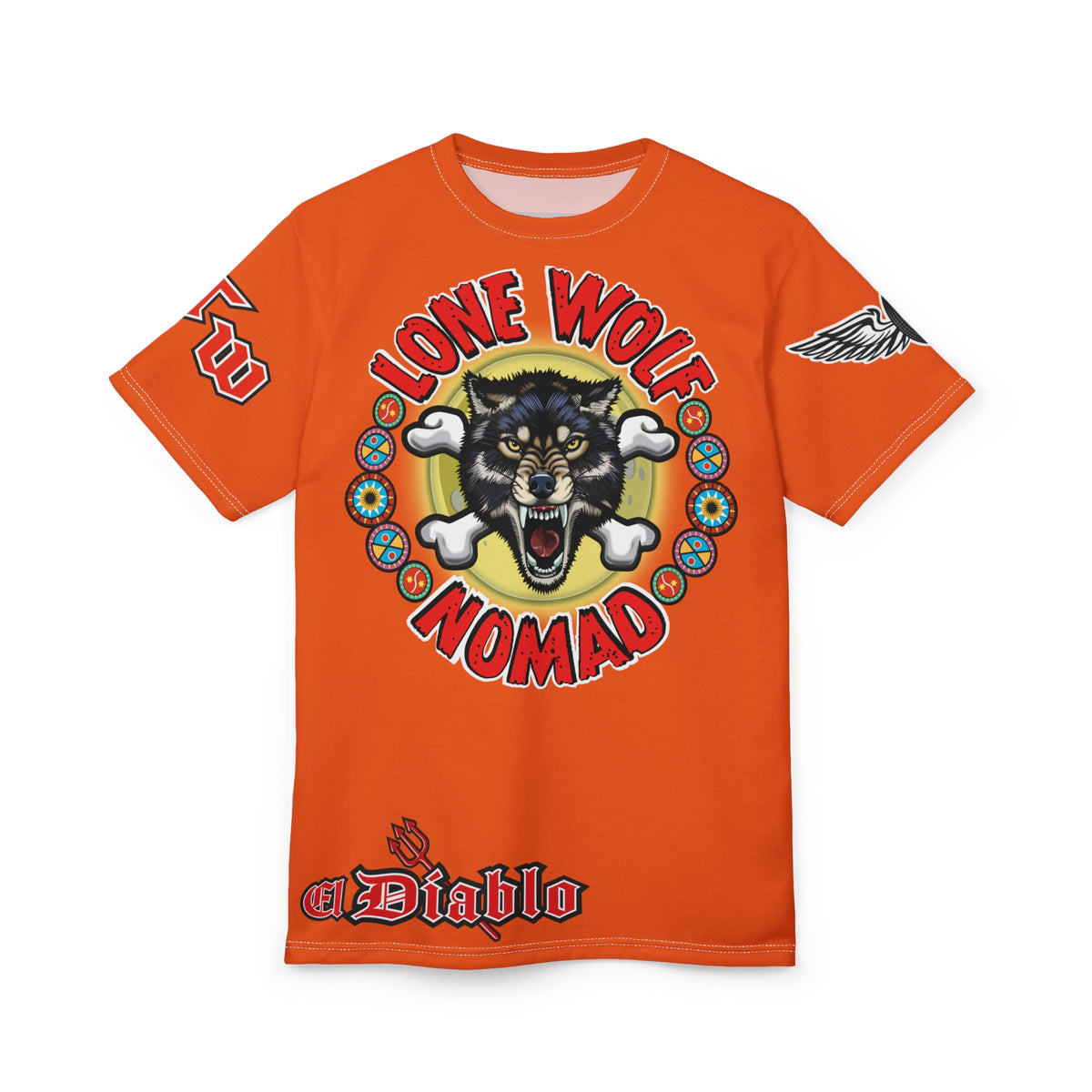 Lone Wolf Nomad HiViz Super Tee - For The Independent No Club Bikers For Life