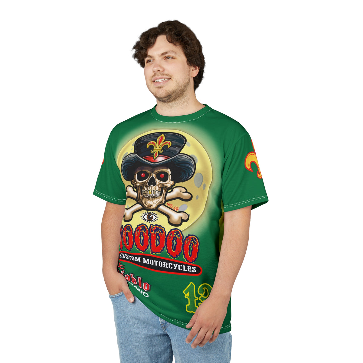 VooDoo Customs Skull & Fleur-de-Lis - High Colour Graphics Super Tee