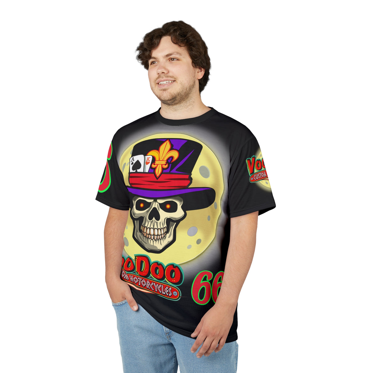 Voodoo Skull Unisex Tee - Custom Motorcycles Graphic T-Shirt