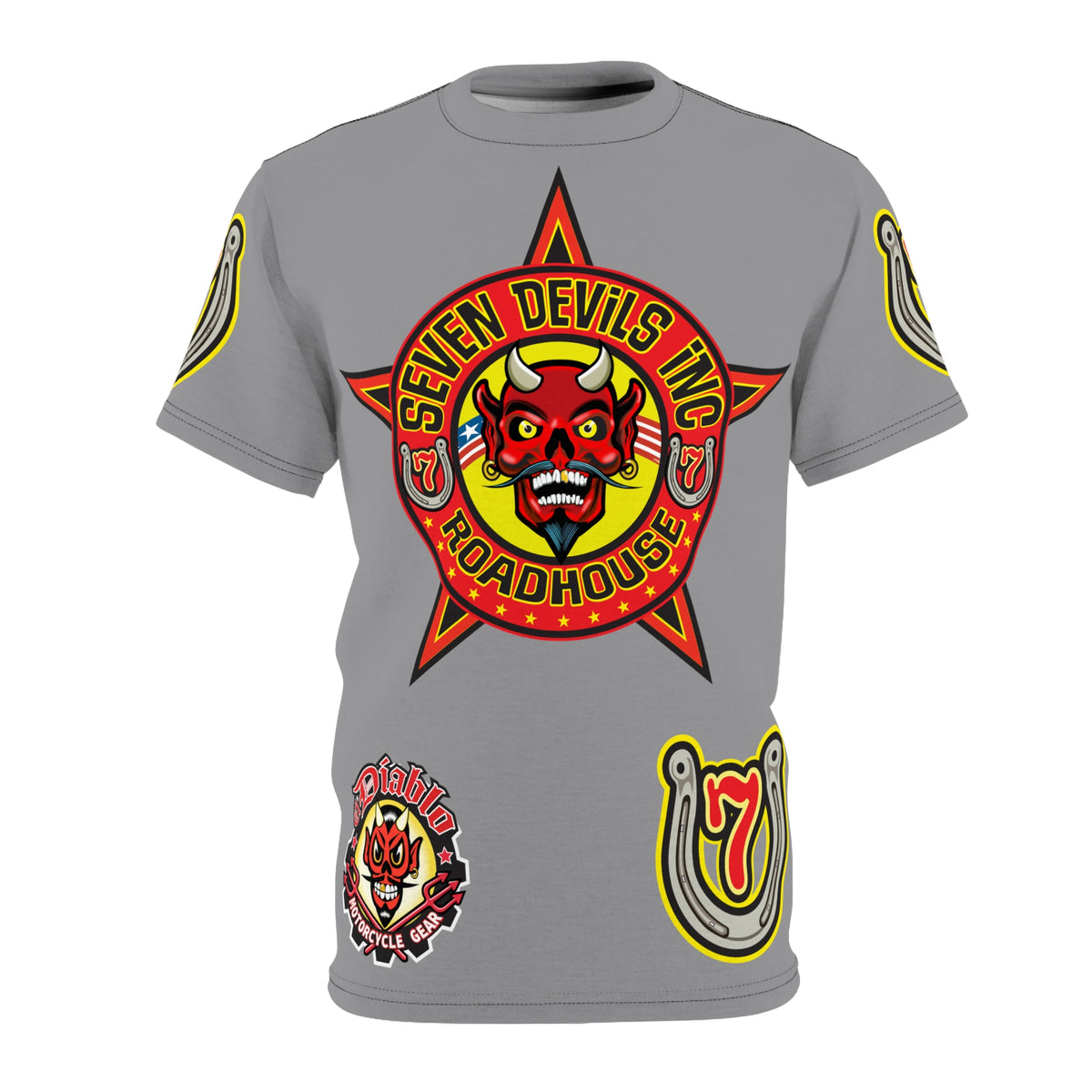 Seven Devils Inc. Roadhouse Design, Edgy Biker Shirt, Special Motorcycle Riding Gear, Seven Devils Inc.