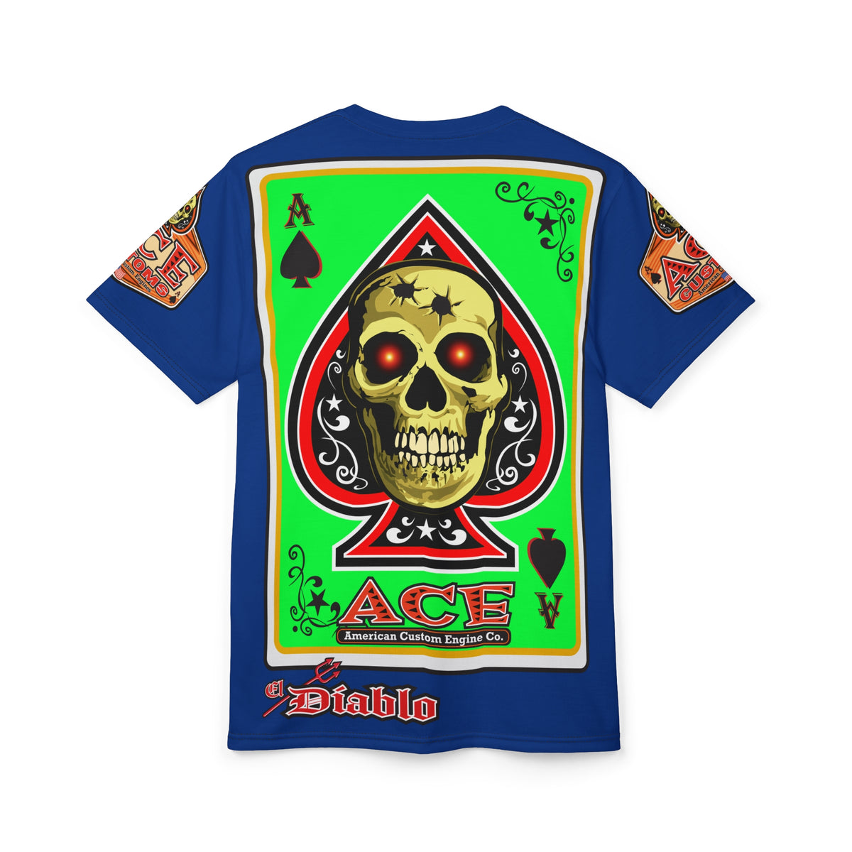 American Custom Engines ACE - Special Lumina Green  Ace of Spades Death Card High Visibility Graphics