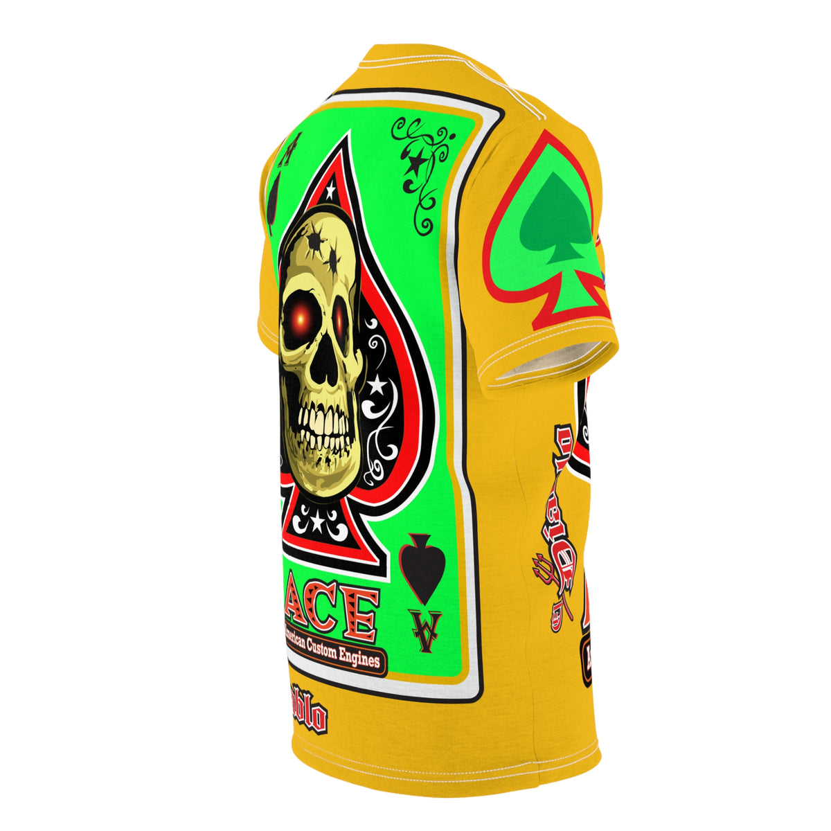 American Custom Engines ACE - Special Lumina Green  Ace of Spades Death Card High visibility Graphics