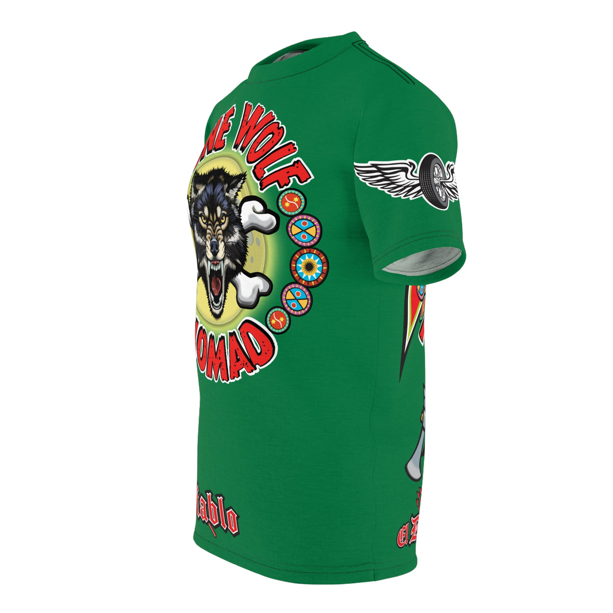 Lone Wolf Nomad HiViz Super Tee - For The Independent No Club Bikers For Life
