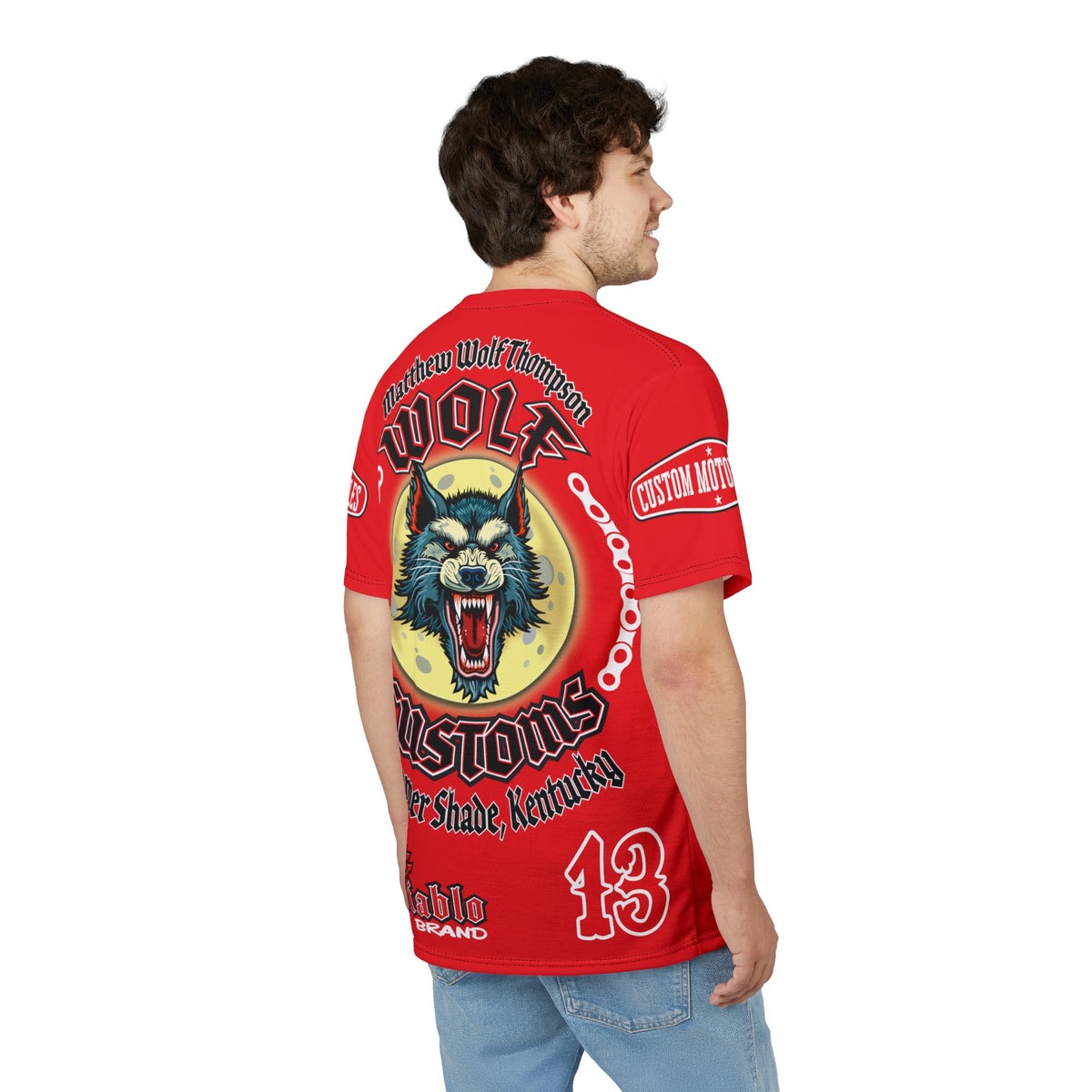 MWT Wolf Custom Motorcycles Super Tee — Viciously Cool High Performance Motorcycle Riding Shirt