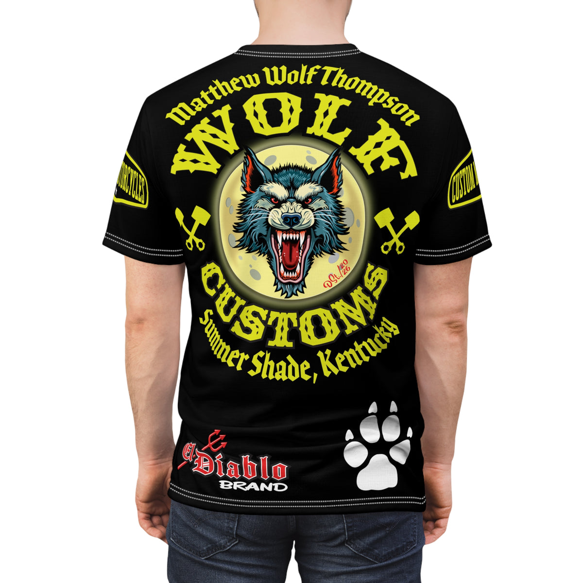 MWT Wolf Custom Motorcycles Super Riding Tee — Viciously Cool High Performance Motorcycle Riding Shirt