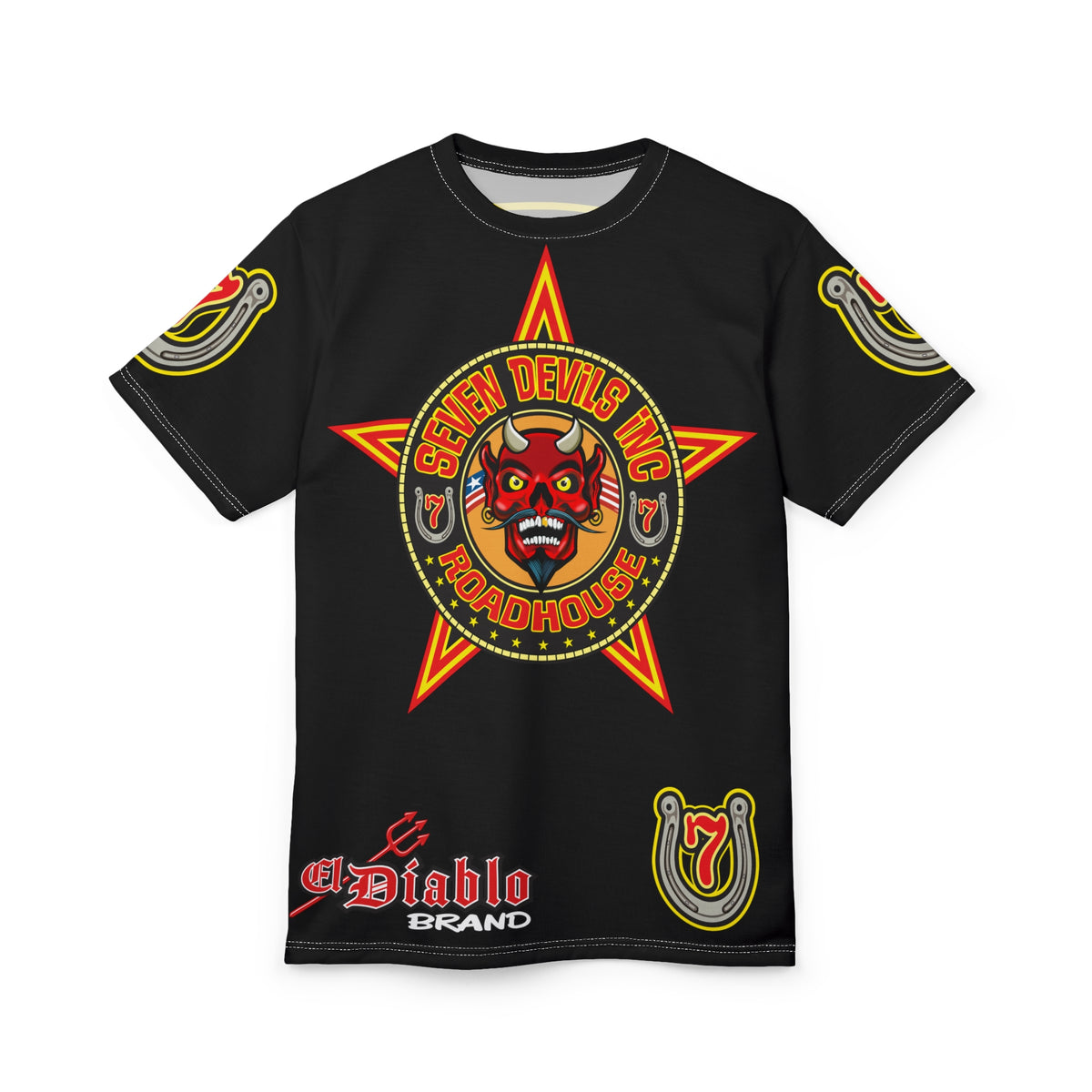 Seven Devils Inc. Roadhouse Graphic Tee - Motorcycle Custom Riding Super Tee