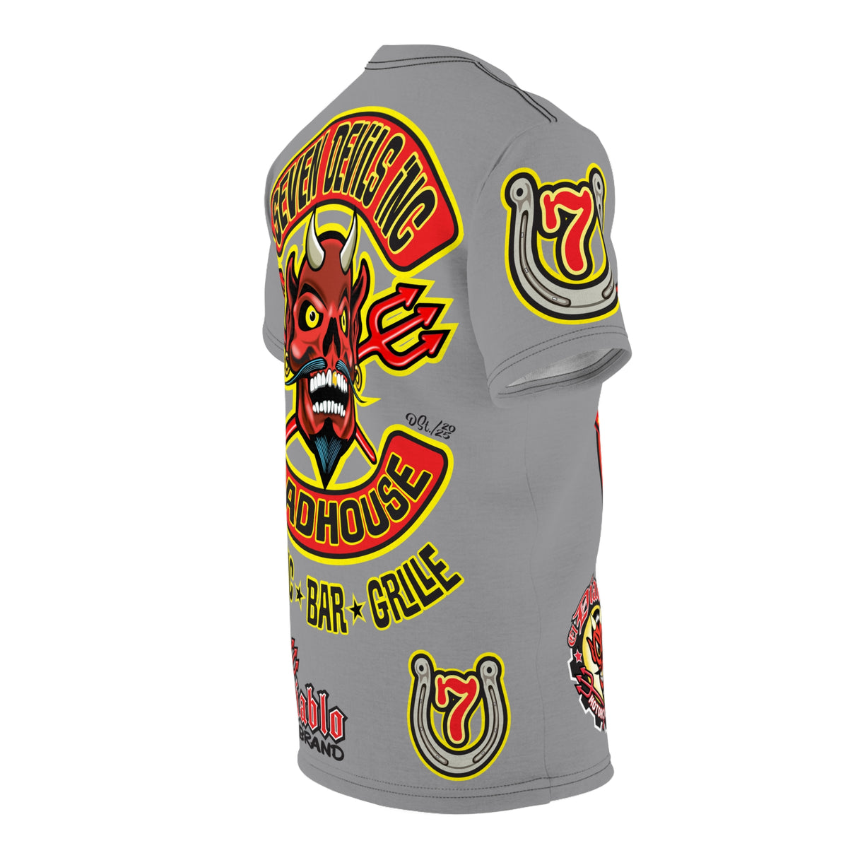 Seven Devils Inc. Roadhouse Design, Edgy Biker Shirt, Special Motorcycle Riding Gear, Seven Devils Inc.