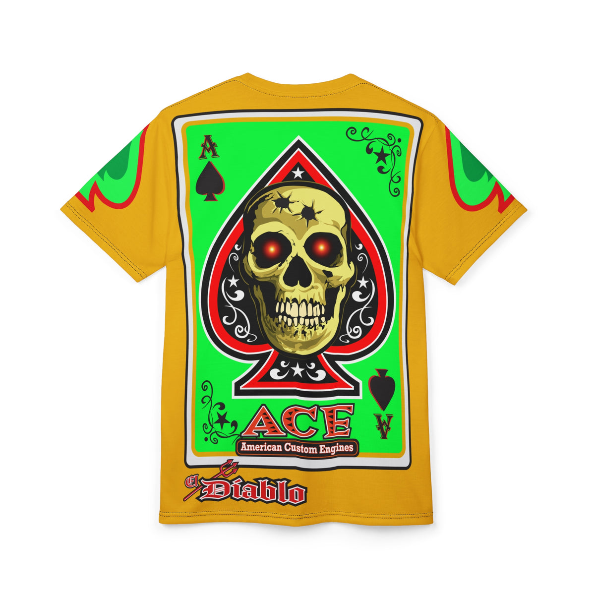 American Custom Engines ACE - Special Lumina Green  Ace of Spades Death Card High visibility Graphics