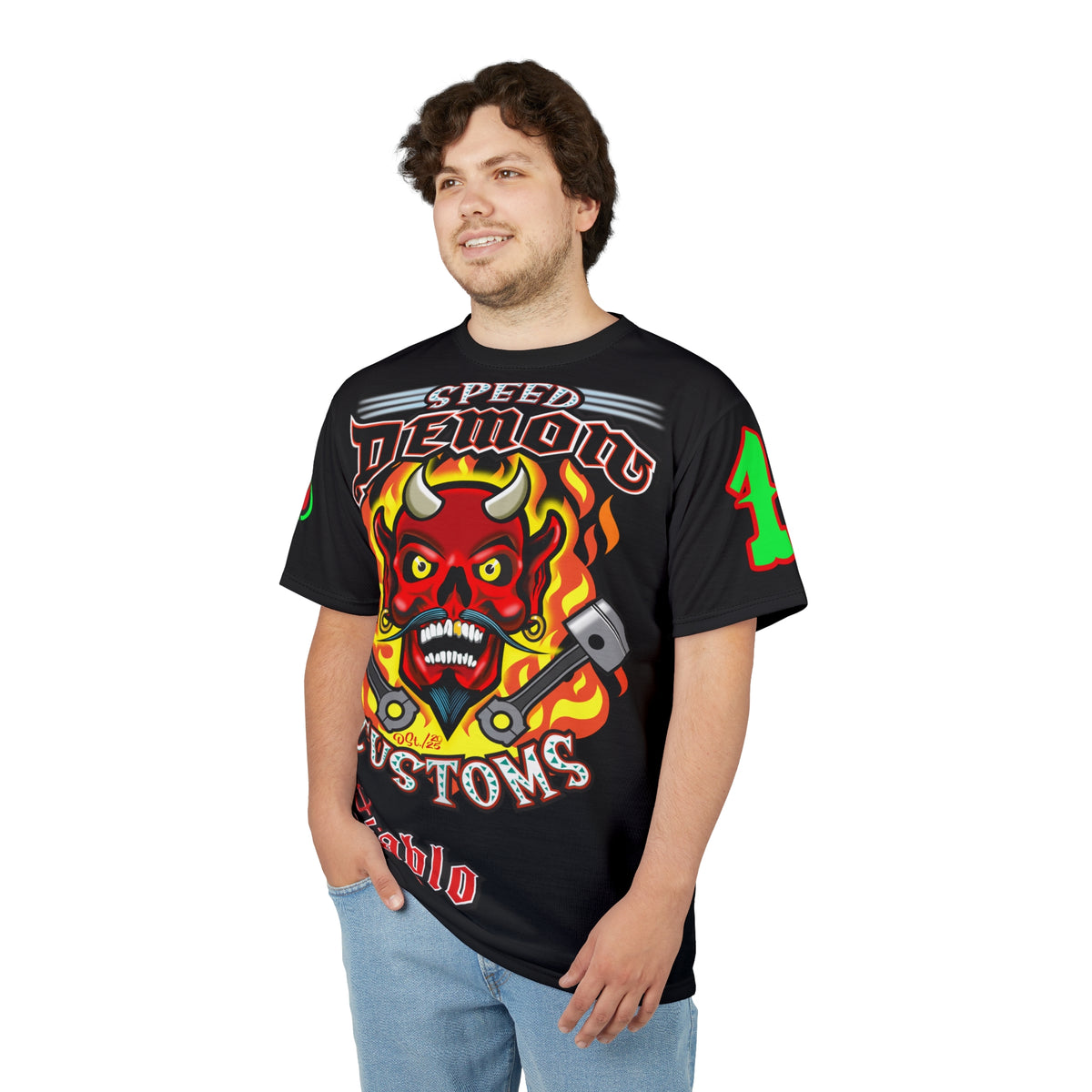 Speed Demon Custom HiViz Unisex Tee - Bold Graphic Harley Enthusiast Super T
