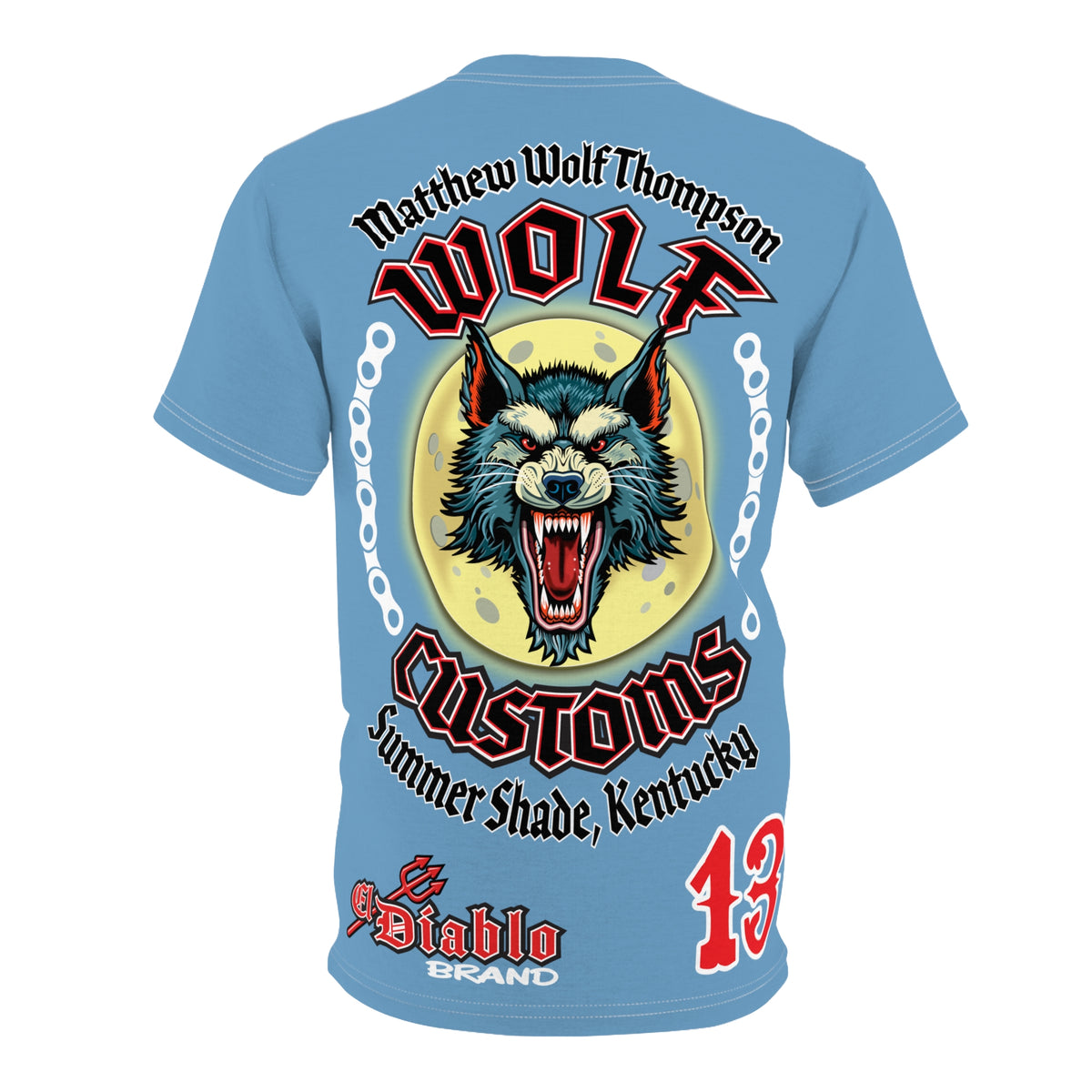 MWT Wolf Custom Motorcycles Super Tee — Viciously Cool High Performance Motorcycle Riding Shirt