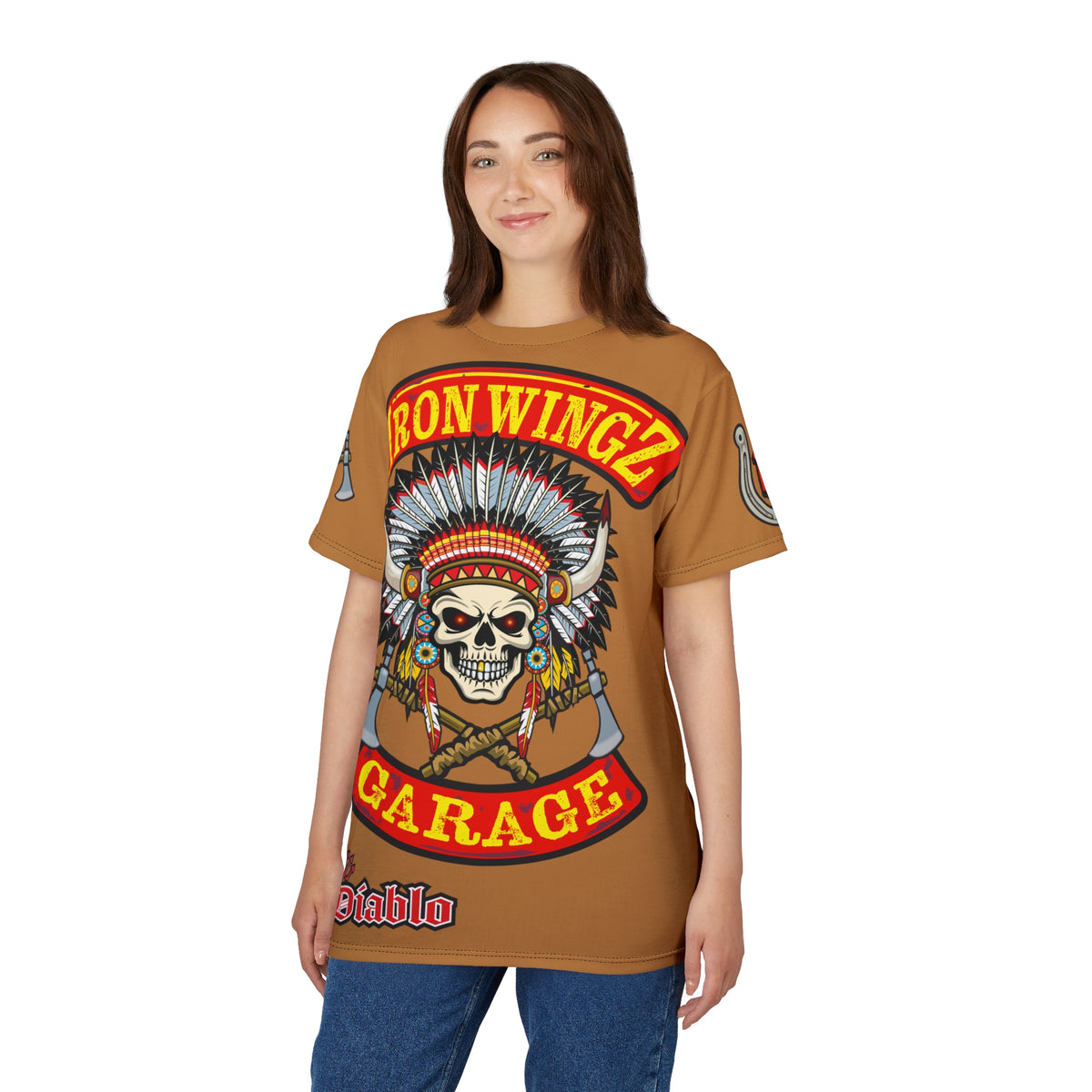 Iron Wingz Garage HiViZ Motorcycle Rider Super Tee