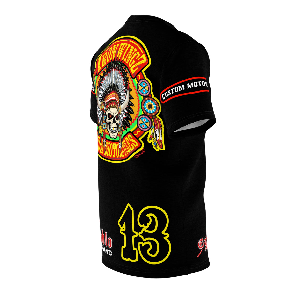 SRT Iron WingZ Garage Custom Biker Riding Super Tee - Retro Vintage Graphic Style
