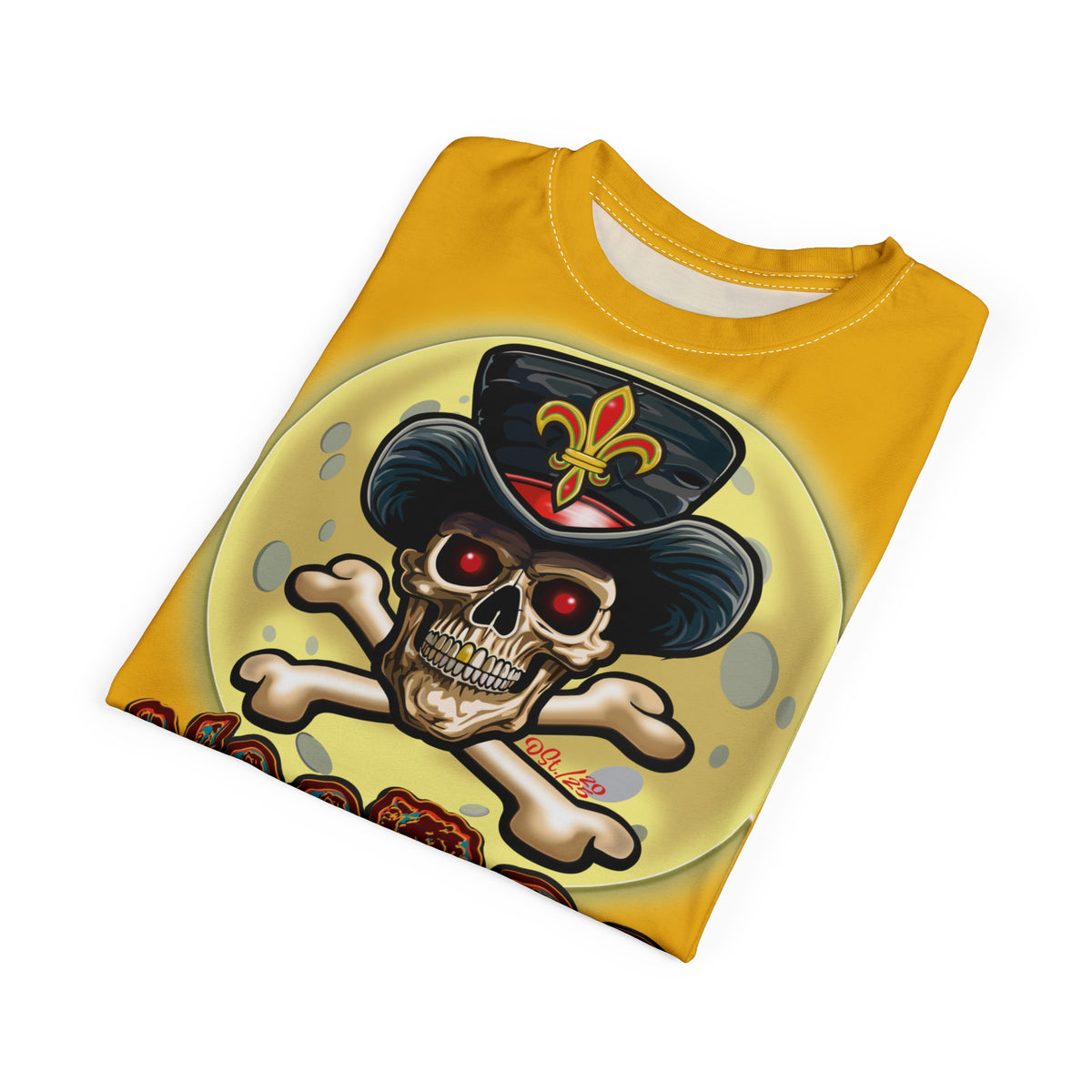 Voodoo Custom Motorcycles Unisex HiViz Tee, Edgy Graphic Shirt, Motorcycle Apparel, Skull T-Shirt, Perfect for Bikers