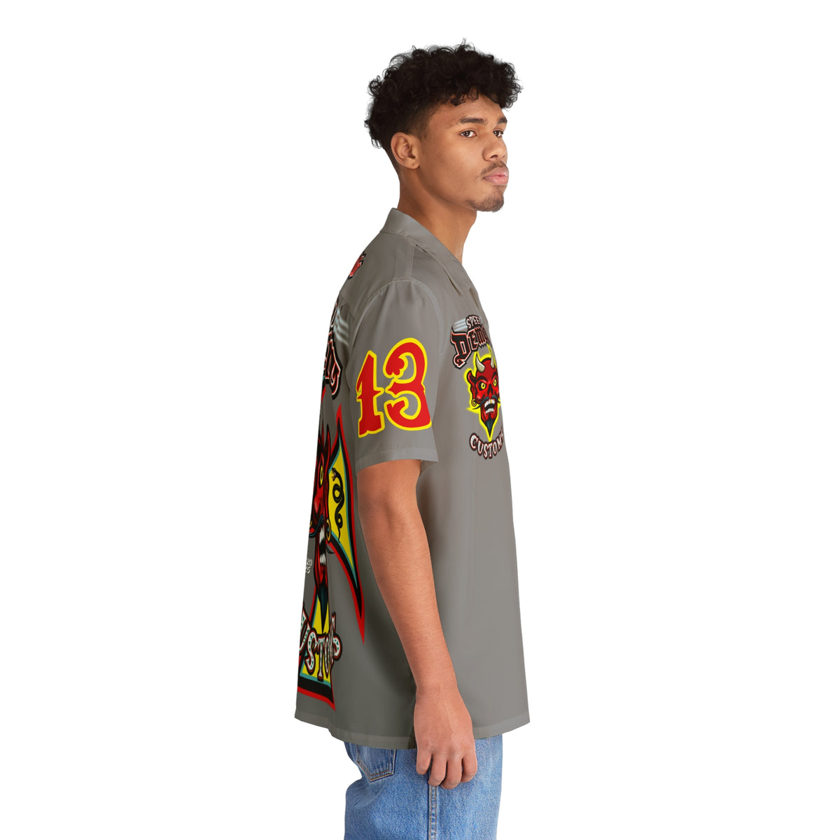 Big Bopper Men's Hawaiian Shirt - Loose, Comfortable Button Up Shirt for Easy Breezy Riding - Sizes to 5XL
