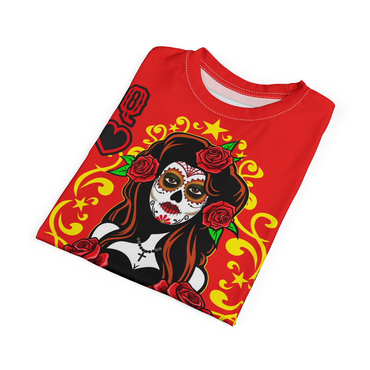 Voodoo Custom Motorcycles Tee — Queen of Hearts  Graphic Riding Super Tee