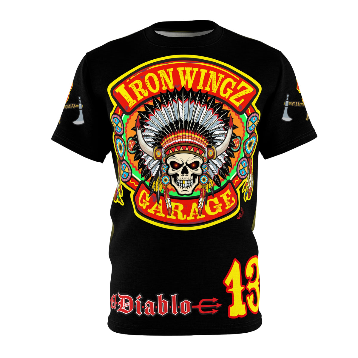 Iron Wingz Garage HiViZ Motorcycle Rider Super Tee