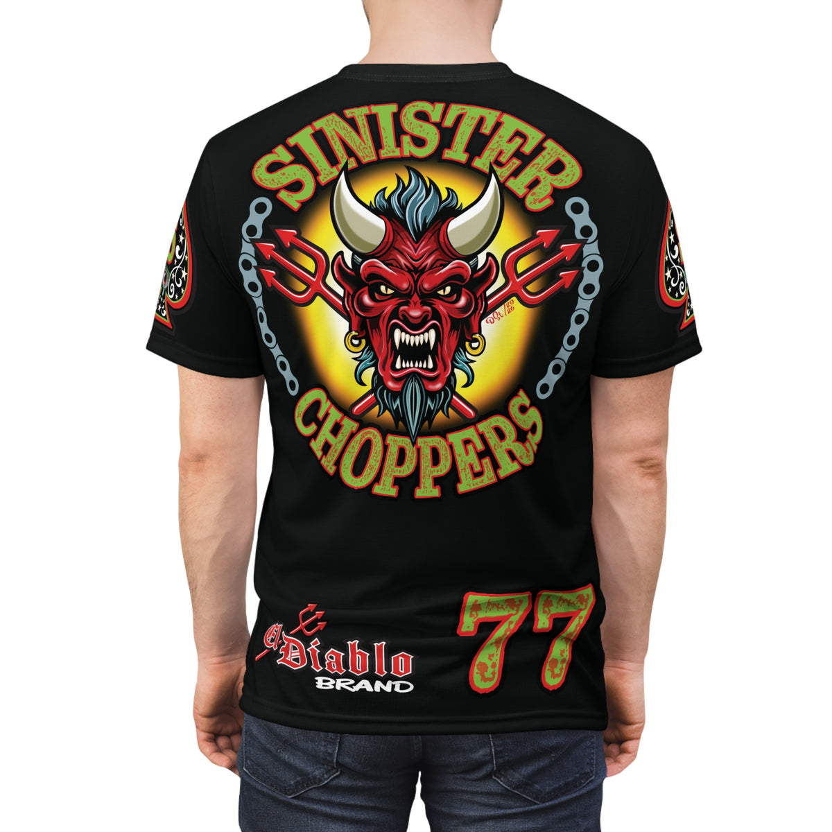 Sinister Choppers SINISTER MAN SPECIAL MIDNIGHT EDITION SUPER TEE— Ride Cool, Look Cool in our Best Super Tee