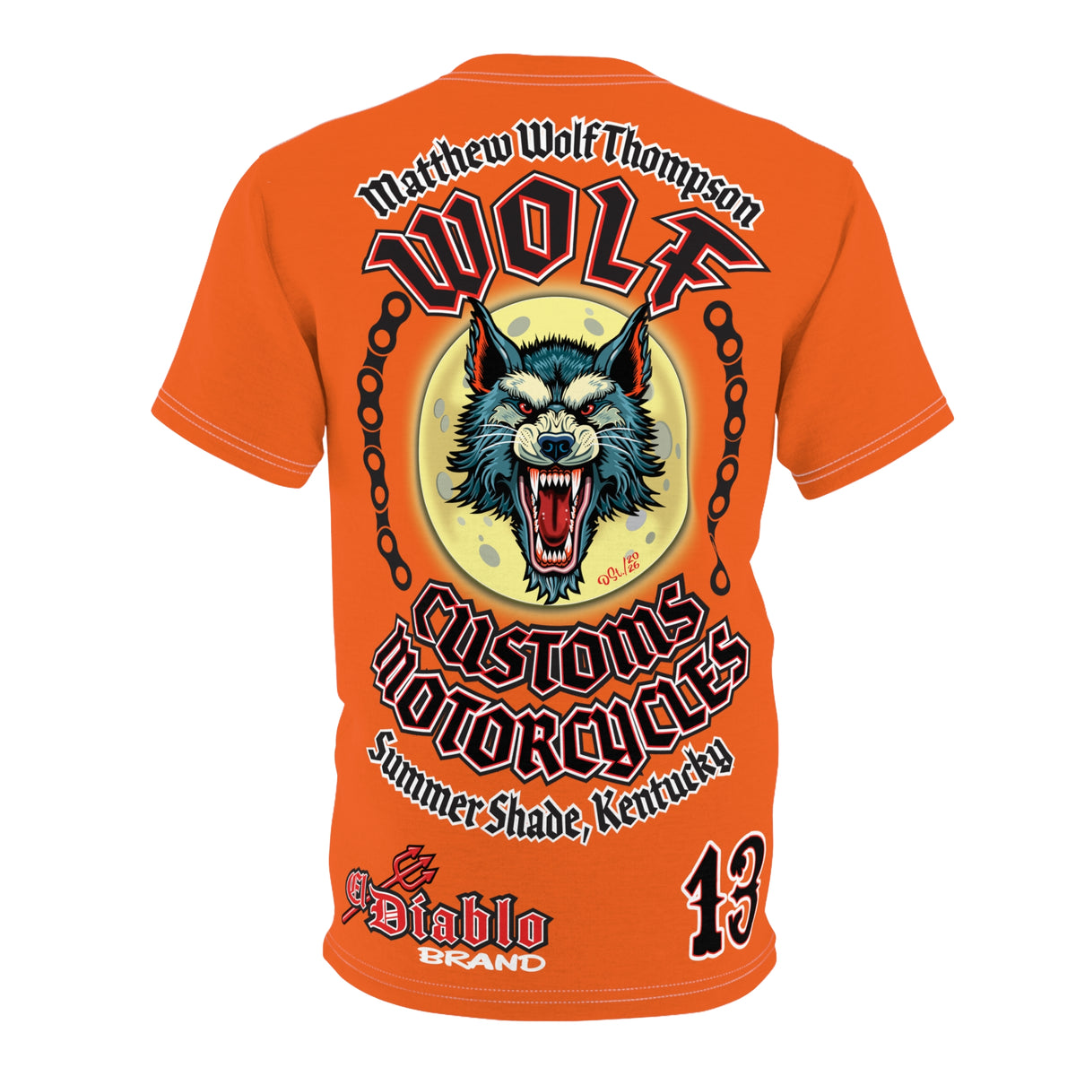 MWT Wolf Customs Motorcycles Super Tee — Viciously Cool High Performance Motorcycle Riding Shirt