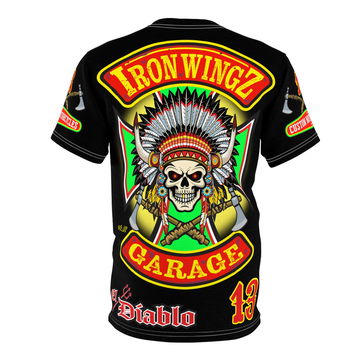 Iron Wingz Garage HiViZ Motorcycle Rider Super Tee
