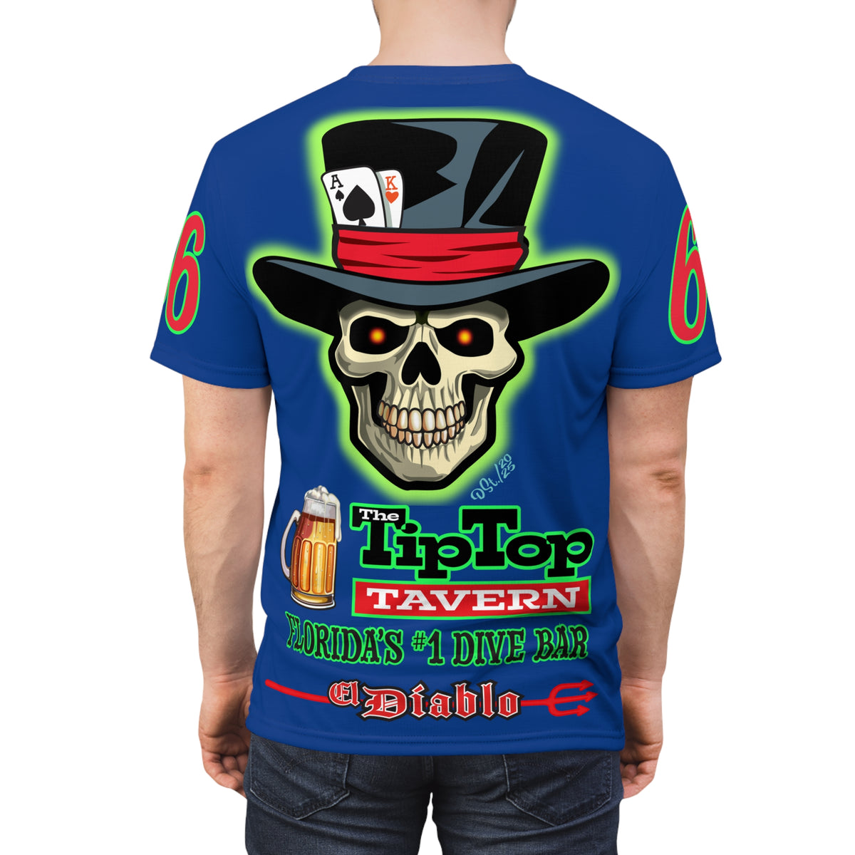 SRT Tip Top Tavern Dive Bar Super Riding Tee (*Limited Edition) - Florida's Best Dive Bar, Bikes Beers Babes & Bros. - Honouring Biker Bar Tee