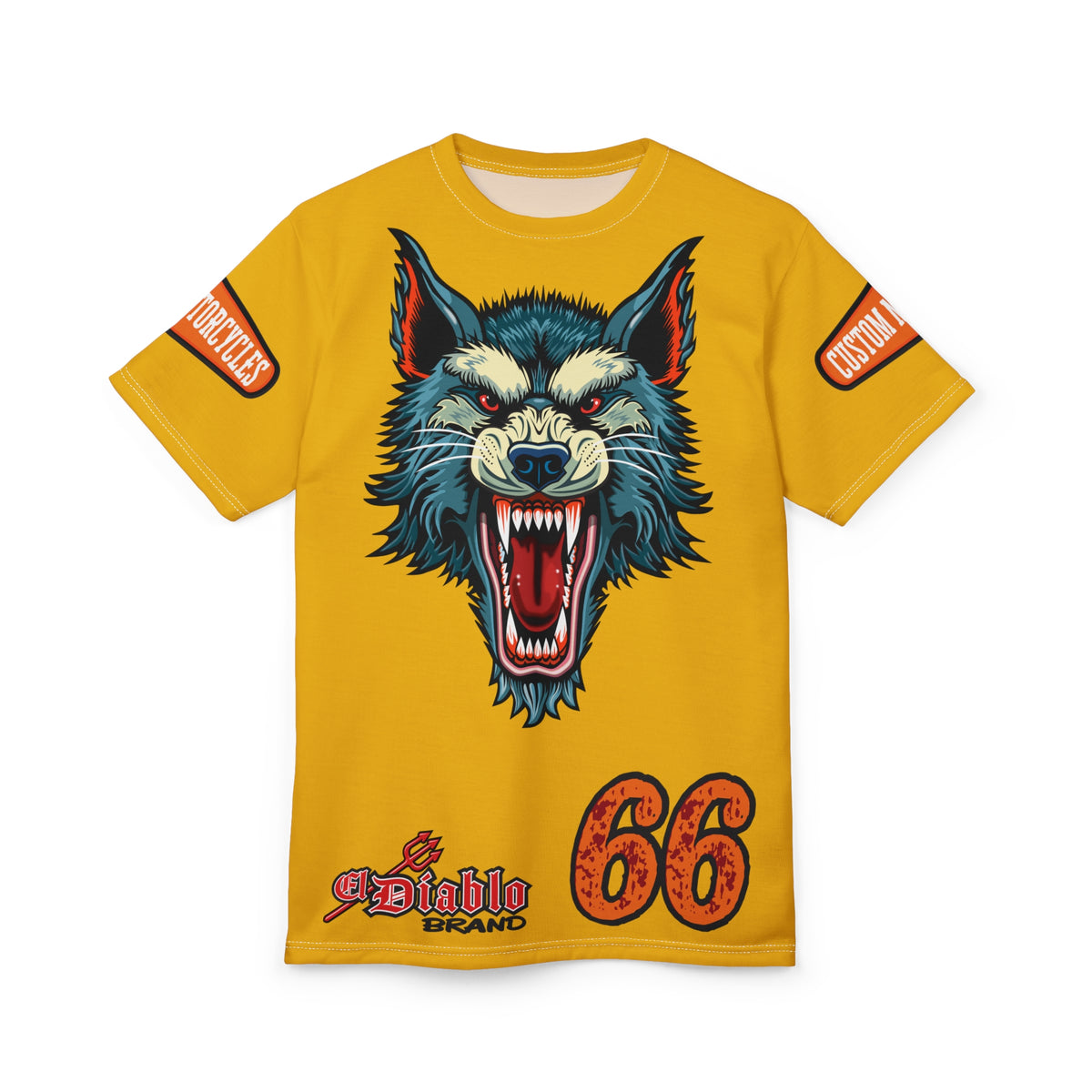 MWT Wolf Custom Motorcycles Super Tee — Viciously Cool High Performance Motorcycle Riding Shirt