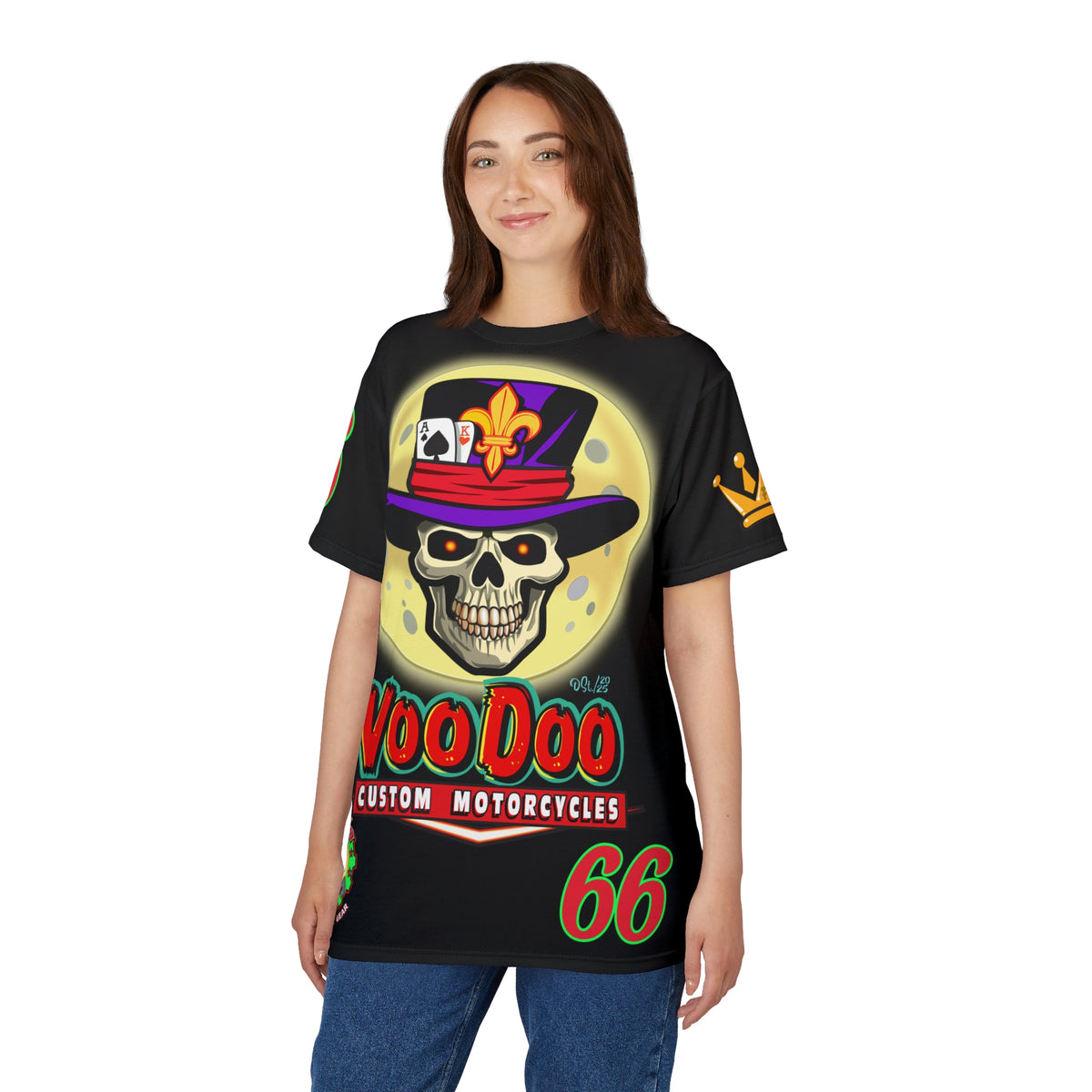 VooDoo Custom Motorcycles Spectacular Unisex Super Tee - Doctor Lune